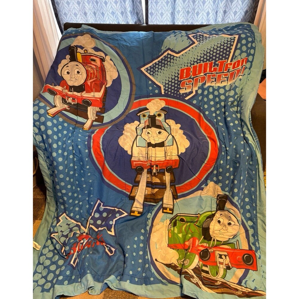 Thomas & friends tank engine vtg y2k twin blanket comforter Percy James